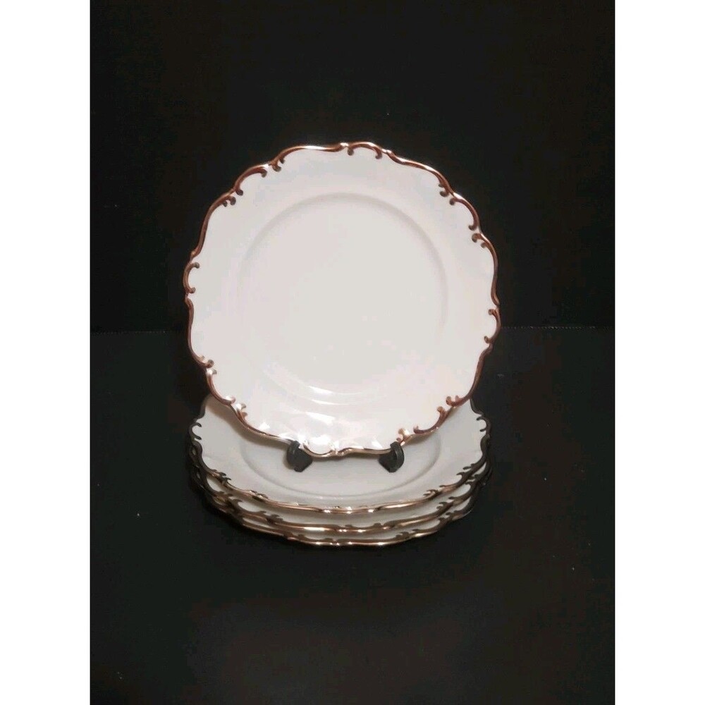 Schumann Arzberg Platinum Elegance Plates Bread and Butter 4 Pc Set Germany Vtg